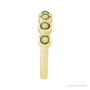 Sapphire Row Natural Cabochon Bezel Half Eternity Ring - Peridot, 14K Yellow Gold (view 3)