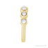 Sapphire Row Natural Cabochon Bezel Half Eternity Ring - Rainbow Moonstone, 14K Yellow Gold (view 3)