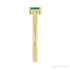 Sapphire Row Natural Gemstone Baguette Solitaire Ring - Emerald, 14K Yellow Gold (view 4)