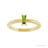 Sapphire Row Natural Gemstone Baguette Solitaire Ring - Peridot, 14K Yellow Gold (view 3)