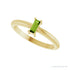 Sapphire Row Natural Gemstone Baguette Solitaire Ring - Peridot, 14K Yellow Gold (view 5)