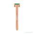 Sapphire Row Natural Gemstone Baguette Solitaire Ring - Emerald, 14K Rose Gold (view 4)