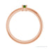 Sapphire Row Natural Gemstone Baguette Solitaire Ring - Peridot, 14K Rose Gold (view 2)