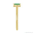 Sapphire Row Lab-Grown Gemstone Baguette Solitaire Ring - Emerald, 14K Yellow Gold (view 4)
