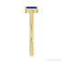 Sapphire Row Lab-Grown Gemstone Baguette Solitaire Ring - Blue Sapphire, 14K Yellow Gold (view 4)