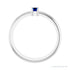Sapphire Row Lab-Grown Gemstone Baguette Solitaire Ring - Blue Sapphire, Platinum (view 2)