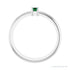 Sapphire Row Lab-Grown Gemstone Baguette Solitaire Ring - Emerald, 14K White Gold (view 2)