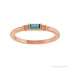 Sapphire Row Lab-Grown Gemstone Baguette Stacking Ring - Alexandrite, 14K Rose Gold (view 3)