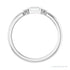 Sapphire Row Lab-Grown Gemstone Baguette Stacking Ring - Moissanite, 14K White Gold (view 2)