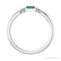 Sapphire Row Lab-Grown Gemstone Baguette Stacking Ring - Alexandrite, 14K White Gold (view 2)