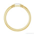 Sapphire Row Lab-Grown Gemstone Baguette Stacking Ring - Moissanite, 14K Yellow Gold (view 2)