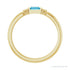 Sapphire Row Lab-Grown Gemstone Baguette Stacking Ring - Aqua Sapphire, 14K Yellow Gold (view 2)