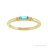 Sapphire Row Lab-Grown Gemstone Baguette Stacking Ring - Aqua Sapphire, 14K Yellow Gold (view 3)