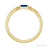 Sapphire Row Lab-Grown Gemstone Baguette Stacking Ring - Blue Sapphire, 14K Yellow Gold (view 2)