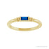 Sapphire Row Lab-Grown Gemstone Baguette Stacking Ring - Blue Sapphire, 14K Yellow Gold (view 3)