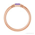 Sapphire Row Lab-Grown Gemstone Baguette Stacking Ring - Purple Sapphire, 14K Rose Gold (view 2)