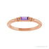 Sapphire Row Lab-Grown Gemstone Baguette Stacking Ring - Purple Sapphire, 14K Rose Gold (view 3)