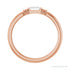 Sapphire Row Lab-Grown Gemstone Baguette Stacking Ring - Moissanite, 14K Rose Gold (view 2)