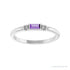 Sapphire Row Lab-Grown Gemstone Baguette Stacking Ring - Purple Sapphire, Platinum (view 3)