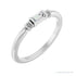 Sapphire Row Lab-Grown Gemstone Baguette Stacking Ring - Moissanite, Platinum