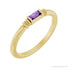 Sapphire Row Lab-Grown Gemstone Baguette Stacking Ring - Purple Sapphire, 14K Yellow Gold