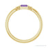 Sapphire Row Lab-Grown Gemstone Baguette Stacking Ring - Purple Sapphire, 14K Yellow Gold (view 2)