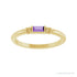 Sapphire Row Lab-Grown Gemstone Baguette Stacking Ring - Purple Sapphire, 14K Yellow Gold (view 3)