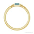 Sapphire Row Lab-Grown Gemstone Baguette Stacking Ring - Alexandrite, 14K Yellow Gold (view 2)