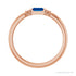 Sapphire Row Lab-Grown Gemstone Baguette Stacking Ring - Blue Sapphire, 14K Rose Gold (view 2)