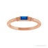 Sapphire Row Lab-Grown Gemstone Baguette Stacking Ring - Blue Sapphire, 14K Rose Gold (view 3)