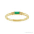 Sapphire Row Lab-Grown Gemstone Baguette Stacking Ring - Emerald, 14K Yellow Gold (view 3)