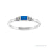 Sapphire Row Lab-Grown Gemstone Baguette Stacking Ring - Blue Sapphire, Platinum (view 3)