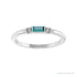 Sapphire Row Lab-Grown Gemstone Baguette Stacking Ring - Alexandrite, Platinum (view 3)