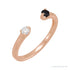 Sapphire Row Natural Ruby & Black Onyx Wrap Ring - Black Onyx, 14K Rose Gold