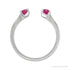 Sapphire Row Natural Ruby & Black Onyx Wrap Ring - Ruby, 14K White Gold (view 2)