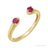 Sapphire Row Natural Ruby & Black Onyx Wrap Ring - Ruby, 14K Yellow Gold