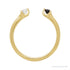 Sapphire Row Natural Ruby & Black Onyx Wrap Ring - Black Onyx, 14K Yellow Gold (view 2)