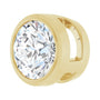 Sapphire Row Natural Diamond Round Bezel Slide Pendant - 14K Yellow Gold, 1/2 ctw (view 2)