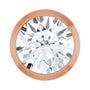 Sapphire Row Natural Diamond Round Bezel Slide Pendant - 14K Rose Gold, 1/2 ctw