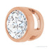 Sapphire Row Natural Diamond Round Bezel Slide Pendant - 14K Rose Gold, 1/2 ctw (view 2)