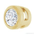 Sapphire Row Natural Diamond Round Bezel Slide Pendant - 14K Yellow Gold, 1/10 ctw (view 2)