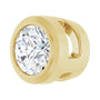 Sapphire Row Natural Diamond Round Bezel Slide Pendant - 14K Yellow Gold, 1/10 ctw (view 2)