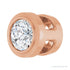 Sapphire Row Natural Diamond Round Bezel Slide Pendant - 14K Rose Gold, 0.06 ctw (view 2)