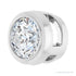 Sapphire Row Natural Diamond Round Bezel Slide Pendant - 14K White Gold, 1/3 ctw (view 2)