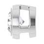Sapphire Row Natural Diamond Round Bezel Slide Pendant - 14K White Gold, 1/3 ctw (view 3)