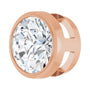 Sapphire Row Lab-Grown Diamond Round Bezel Slide Pendant - 14K Rose Gold, 1 ctw (view 2)