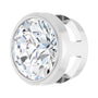 Sapphire Row Lab-Grown Diamond Round Bezel Slide Pendant - 14K White Gold, 1 ctw (view 2)