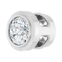 Sapphire Row Lab-Grown Diamond Round Bezel Slide Pendant - 14K White Gold, 0.06 ctw (view 2)