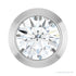 Sapphire Row Lab-Grown Diamond Round Bezel Slide Pendant - 14K White Gold, 1/10 ctw