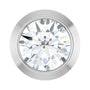 Sapphire Row Lab-Grown Diamond Round Bezel Slide Pendant - 14K White Gold, 1/10 ctw